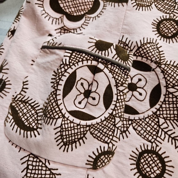 Victor Costa Occasions pink and brown jacket with embroidery look detail - Picture 9 of 12